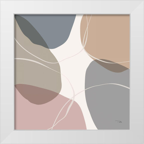 Down  to Earth dusty V White Modern Wood Framed Art Print by PELA