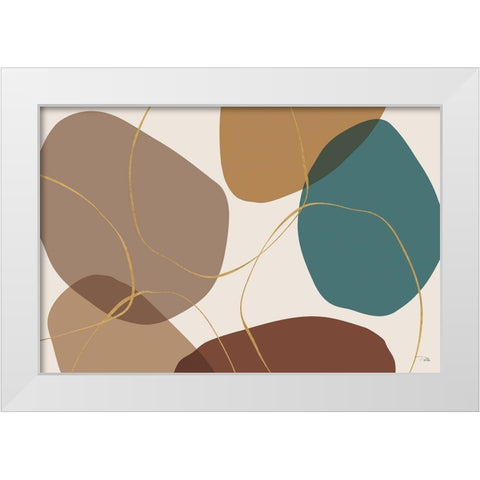 Down  to Earth earthy I White Modern Wood Framed Art Print by PELA