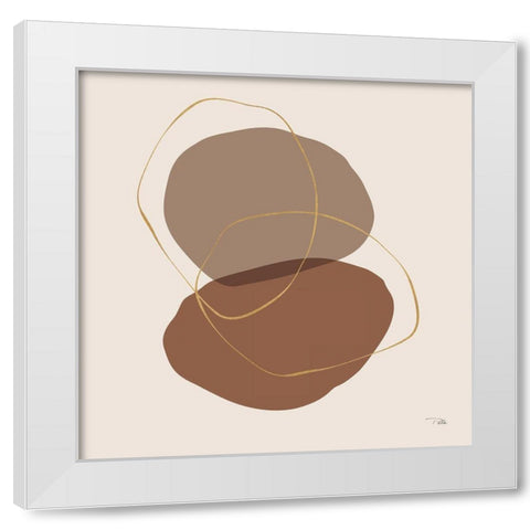 Down  to Earth earthy II White Modern Wood Framed Art Print by PELA