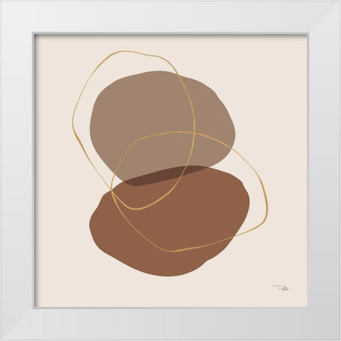 Down  to Earth earthy II White Modern Wood Framed Art Print by PELA