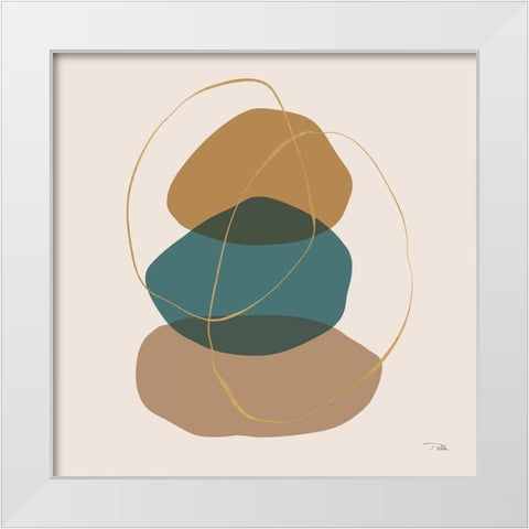 Down  to Earth earthy III White Modern Wood Framed Art Print by PELA