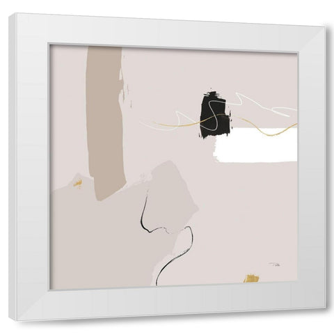 Let  it Flow II White Modern Wood Framed Art Print by PELA