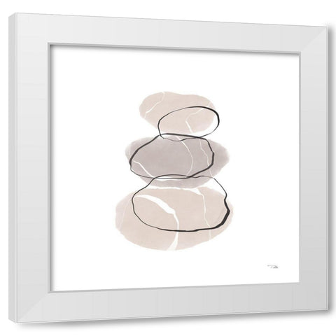 Organic  Feel II White Modern Wood Framed Art Print by PELA