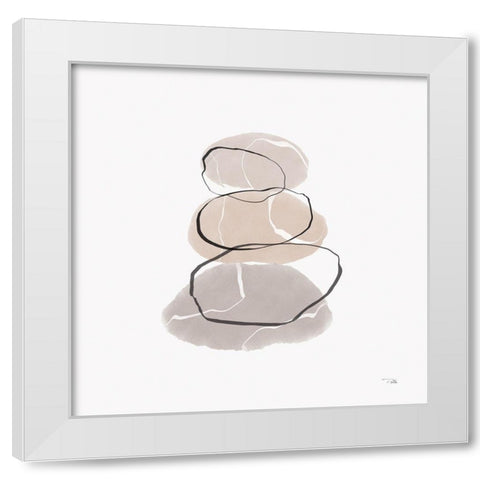 Organic  Feel III White Modern Wood Framed Art Print by PELA