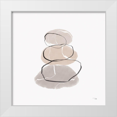 Organic  Feel III White Modern Wood Framed Art Print by PELA