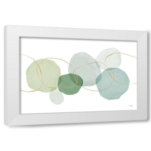 Pastel  Circles I White Modern Wood Framed Art Print by PELA