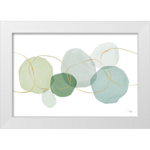 Pastel  Circles I White Modern Wood Framed Art Print by PELA