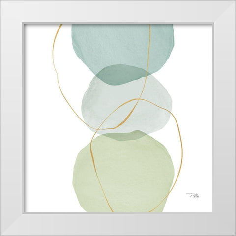 Pastel  Circles II White Modern Wood Framed Art Print by PELA