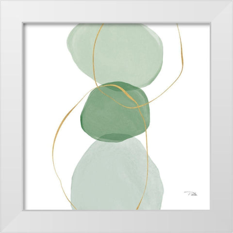 Pastel  Circles III White Modern Wood Framed Art Print by PELA