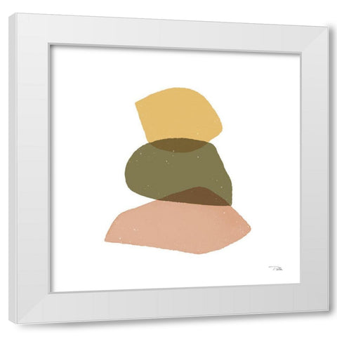 Pieces  by Pieces III White Modern Wood Framed Art Print by PELA