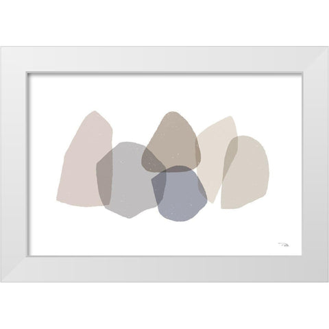 Pieces by Pieces Neutral I White Modern Wood Framed Art Print by PELA