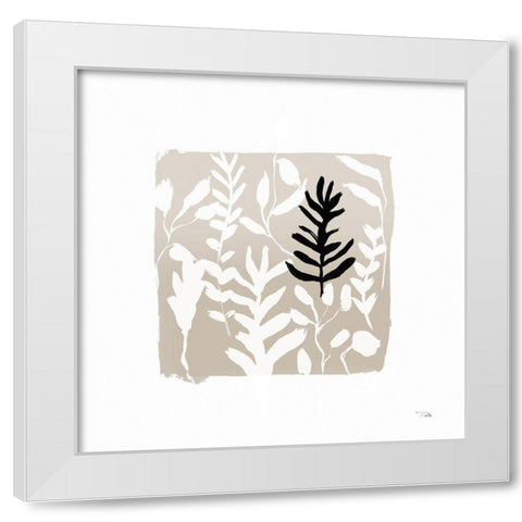 Garden  Window White Modern Wood Framed Art Print by PELA