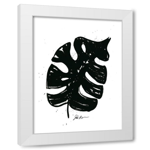 Inked Leaves I White Modern Wood Framed Art Print by Augustine, Jodi