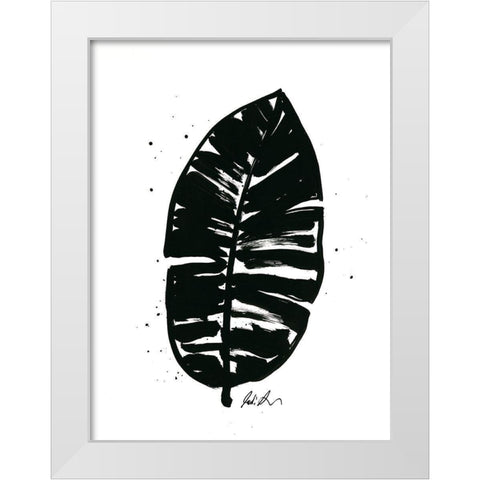Inked Leaves III White Modern Wood Framed Art Print by Augustine, Jodi