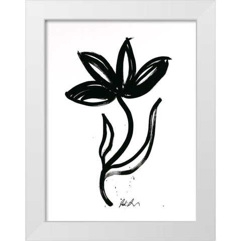 Inked Florals II White Modern Wood Framed Art Print by Augustine, Jodi