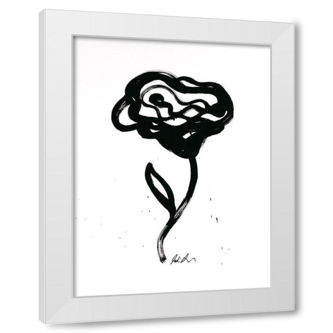 Inked Florals IV White Modern Wood Framed Art Print by Augustine, Jodi