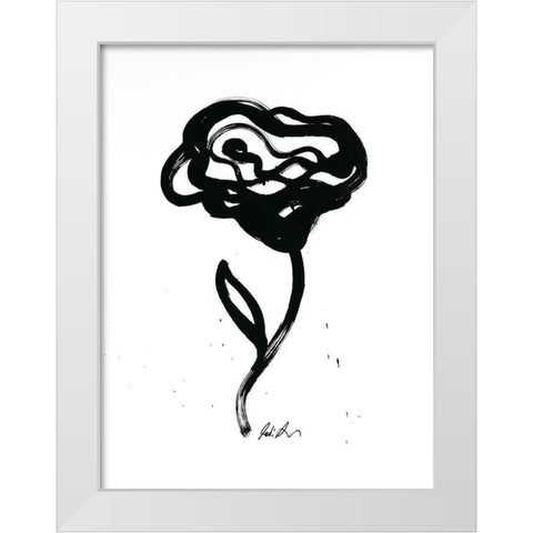 Inked Florals IV White Modern Wood Framed Art Print by Augustine, Jodi