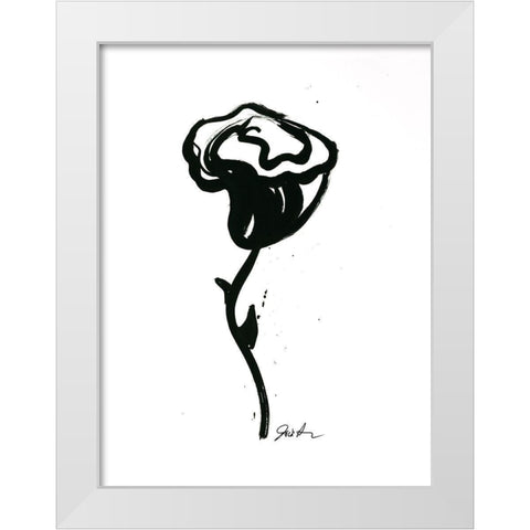 Inked Florals V White Modern Wood Framed Art Print by Augustine, Jodi