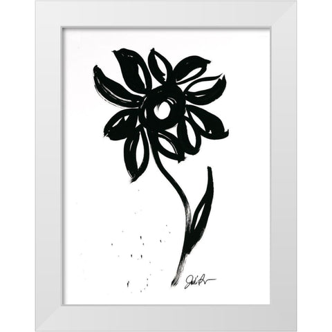 Inked Florals VI White Modern Wood Framed Art Print by Augustine, Jodi