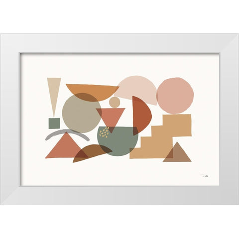 Geo Metrical I White Modern Wood Framed Art Print by Pela