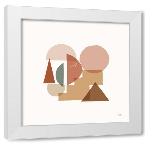 Geo Metrical II White Modern Wood Framed Art Print by Pela