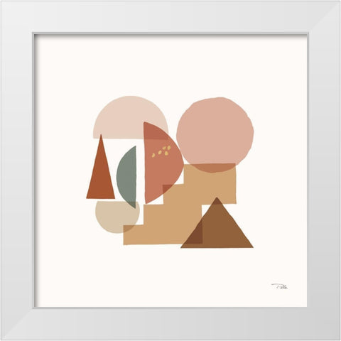 Geo Metrical II White Modern Wood Framed Art Print by Pela