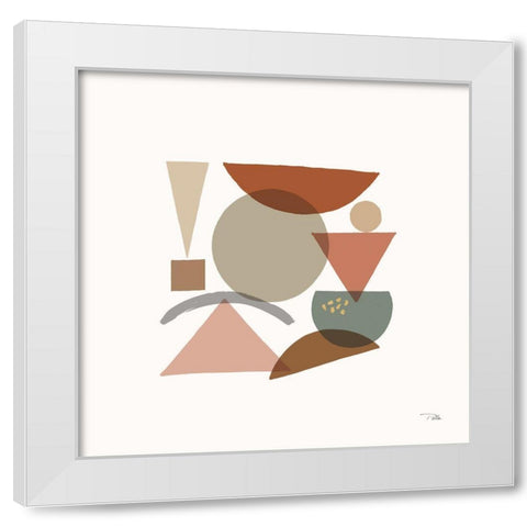Geo Metrical III White Modern Wood Framed Art Print by Pela