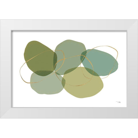 Moments I White Modern Wood Framed Art Print by Pela