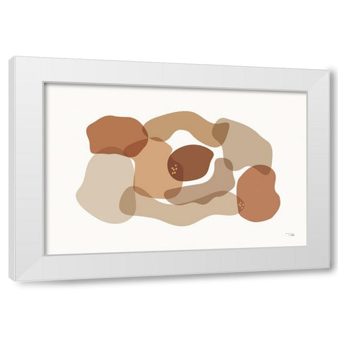 Sand Dust I White Modern Wood Framed Art Print by Pela