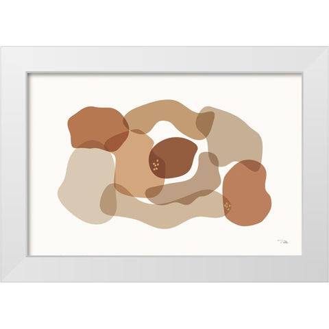 Sand Dust I White Modern Wood Framed Art Print by Pela