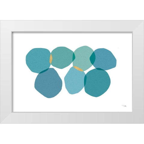 Side by Side I White Modern Wood Framed Art Print by Pela