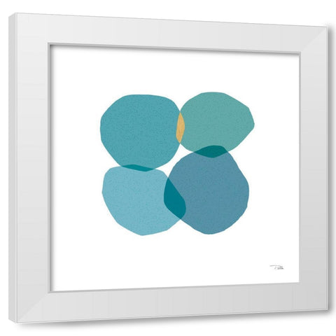 Side by Side II White Modern Wood Framed Art Print by Pela