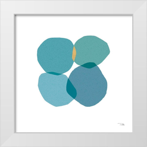 Side by Side II White Modern Wood Framed Art Print by Pela