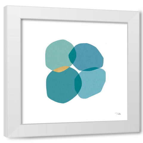 Side by Side III White Modern Wood Framed Art Print by Pela