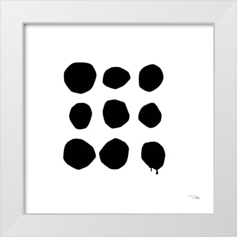 Simple Dots II White Modern Wood Framed Art Print by Pela