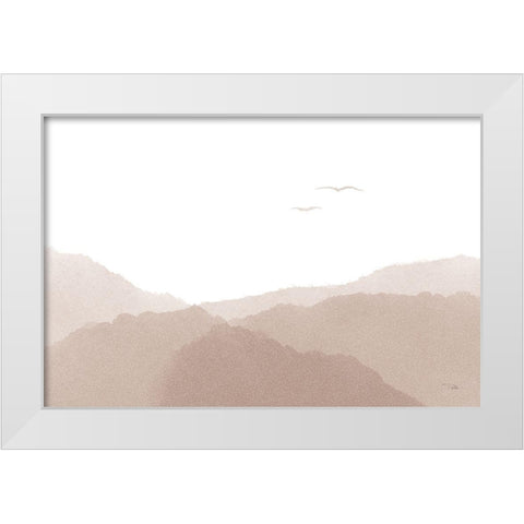 So Peaceful White Modern Wood Framed Art Print by Pela