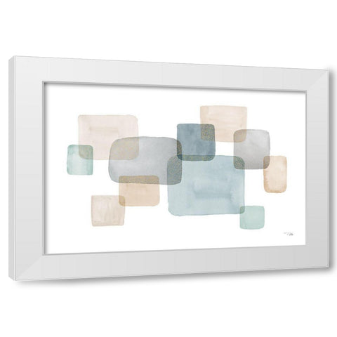 Transparence I White Modern Wood Framed Art Print by Pela