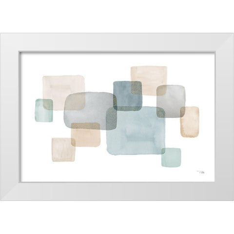 Transparence I White Modern Wood Framed Art Print by Pela
