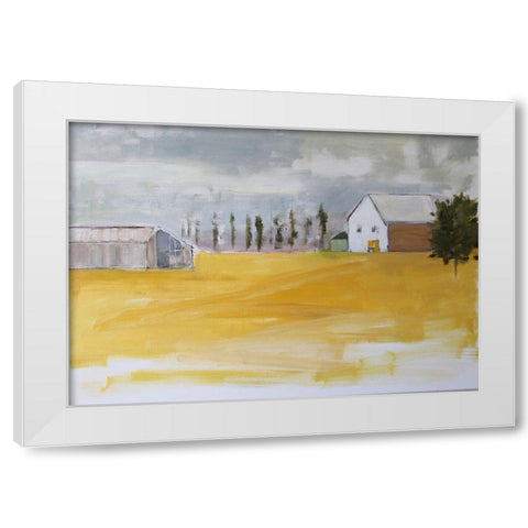 Harvest Views White Modern Wood Framed Art Print by Marie, Susanne