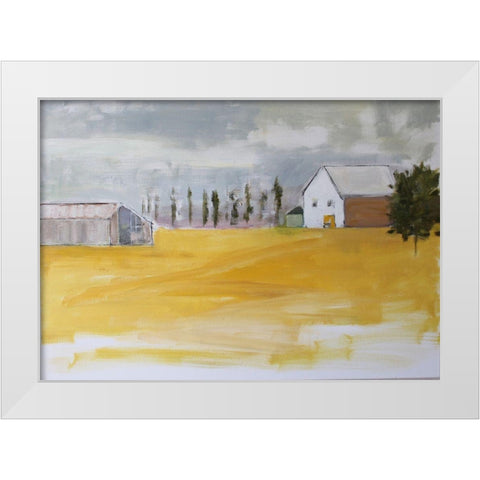 Harvest Views White Modern Wood Framed Art Print by Marie, Susanne