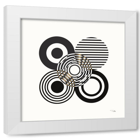 Deco Retro black II White Modern Wood Framed Art Print by Pela