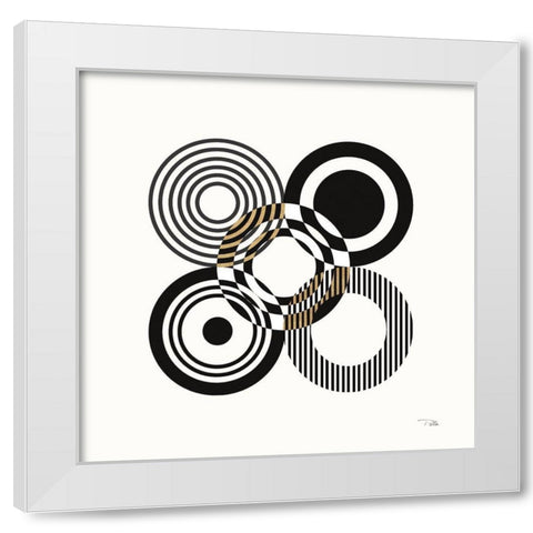 Deco Retro black III White Modern Wood Framed Art Print by Pela