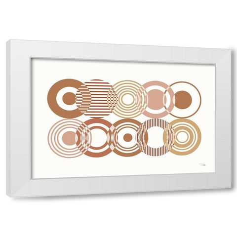Deco Retro blush I White Modern Wood Framed Art Print by Pela