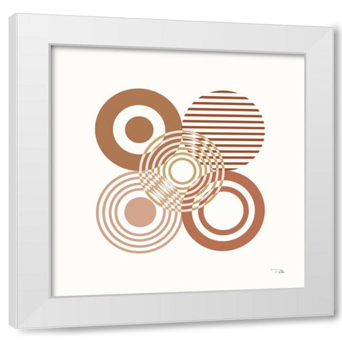 Deco Retro blush II White Modern Wood Framed Art Print by Pela