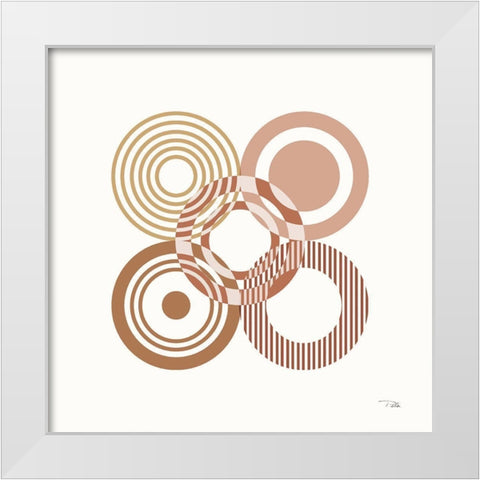 Deco Retro blush III White Modern Wood Framed Art Print by Pela