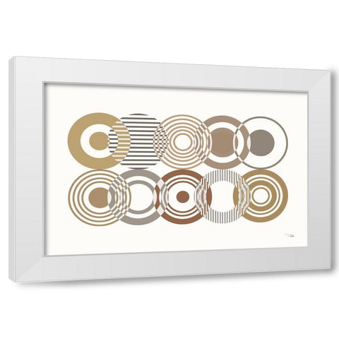 Deco Retro earth I White Modern Wood Framed Art Print by Pela