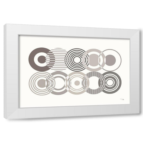 Deco Retro grey I White Modern Wood Framed Art Print by Pela