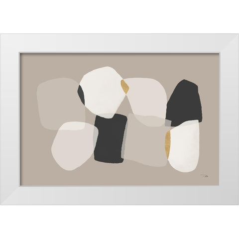 Partitions I White Modern Wood Framed Art Print by Pela