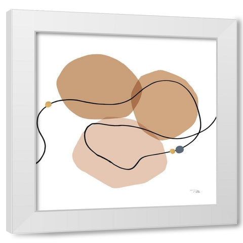 Sinuous Trajectory blush II White Modern Wood Framed Art Print by Pela