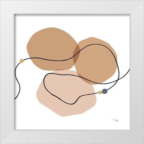 Sinuous Trajectory blush II White Modern Wood Framed Art Print by Pela